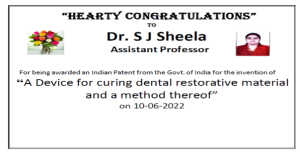 A device for curing dental restorative material and a method thereof